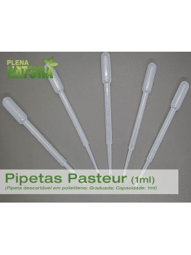 Pipeta Pasteur Descartável - Graduada 1ml
